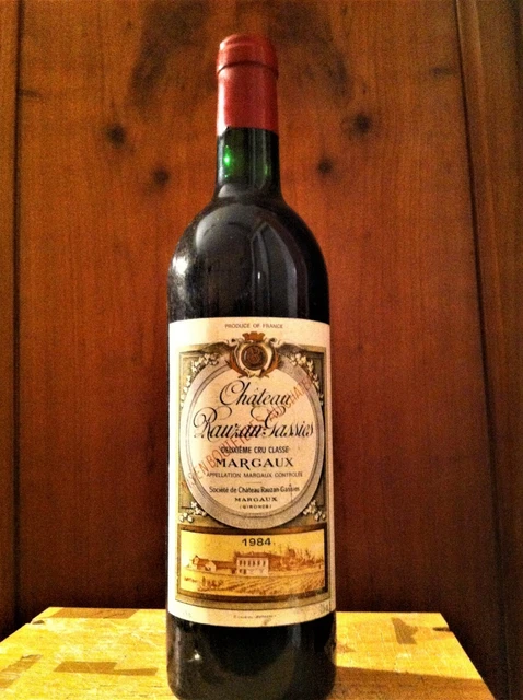 Bouteille vin Rauzan-Gassies 1984, MARGAUX