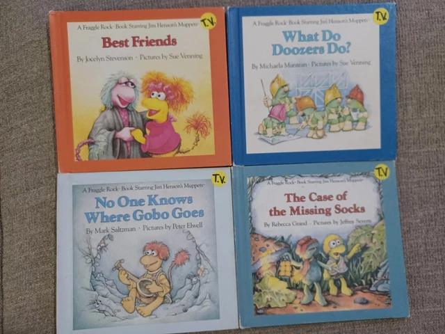 Lot of 4 Vintage 1980s Fraggle Rock Jim Hensons Muplets Hardcover Books