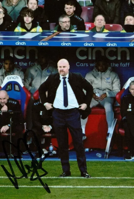 Sean Dyche Hand Signed 6x4 Photo Everton Manager Burnley Genuine Autograph + COA