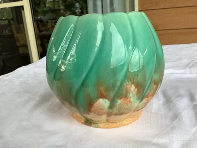 Retro Diana Pottery tulip vase medium  Drip glaze Mid century Australia 13cm 2