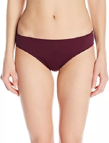 Nautica Women's Soho Colorblock Retro Pant Bikini Bottom, Berry SZ M