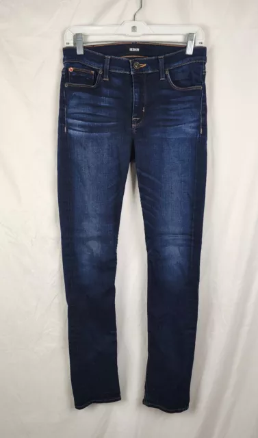 Hudson Shine Mid-Rise Skinny Revolve Dark Blue Denim Jeans Women's sz 28