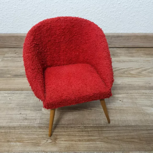 50er 60er Jahre Modell Sessel cocktailsessel Plüsch mid century vintage