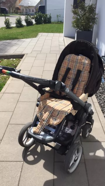 Kinderwagen Teutonia BeYou mit viel Zubehör schwarz Black Top Zustand