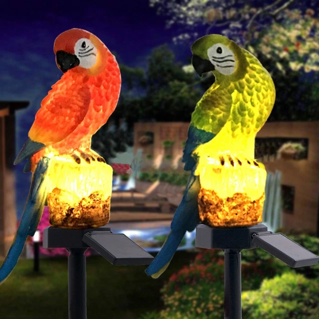 Solar-Powered Parrot Garden Light – Waterproof Outdoor Stake Light, Auto Glow At Dusk, Tropical Decor For Lawn, Patio, Pool Party, Gift For Bird Lovers