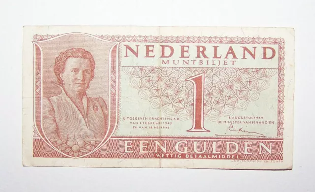Pays-Bas - Nederlands - Billet Banknote - 1 Florin 1 Gulden - 08.08.1949