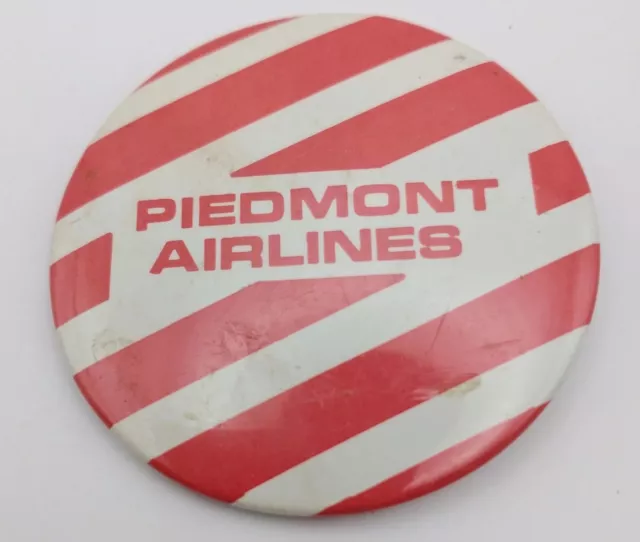 Vintage PIEDMONT AIRLINES Pinback BUTTON Pin Badge 2"