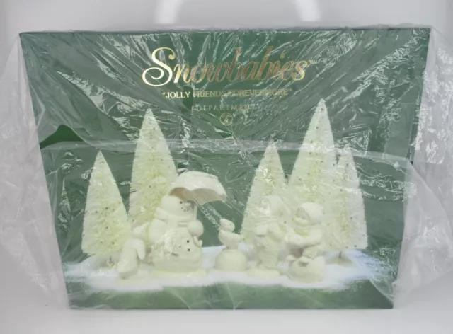 Dept 56 Snowbabies - JOLLY FRIENDS FOREVER MORE Snowman 11 Piece Box Set