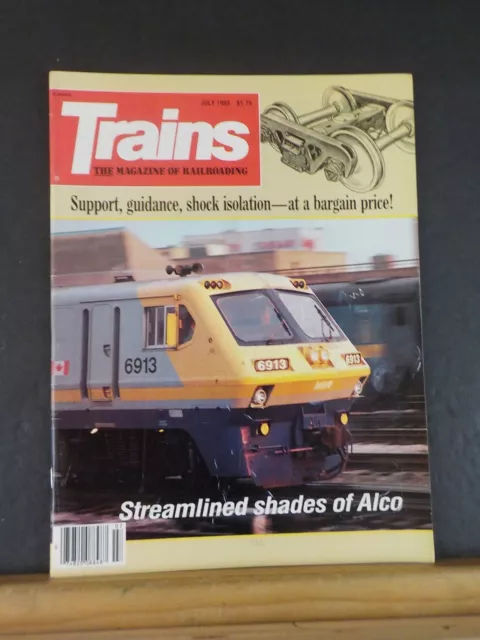 Trains Magazine 1983 July Streamlined shads of Alco Support Guidance Shock isola