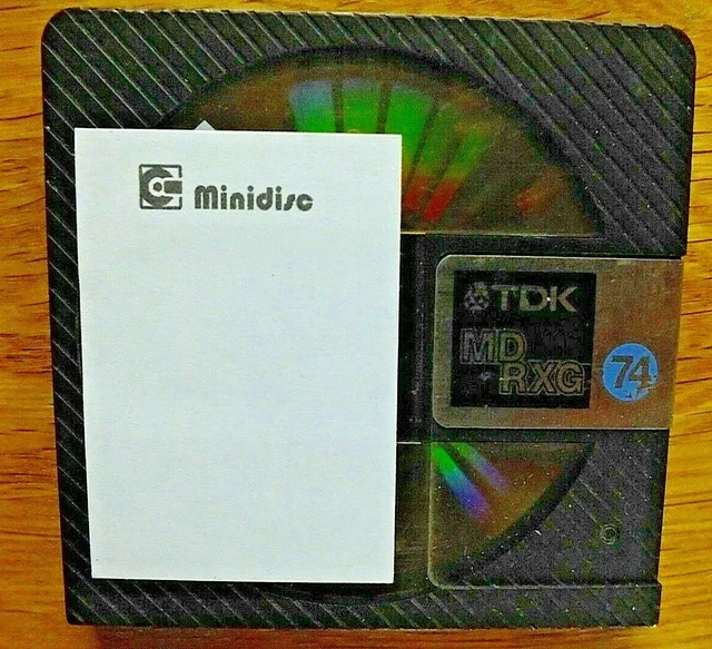 100 WHITE MINIDISC LOGO labels - inkjet printable various designs or ...
