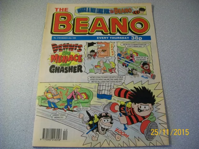 THE BEANO COMIC No. 2749 MARCH 25TH 1995 D.C.THOMSON & CO