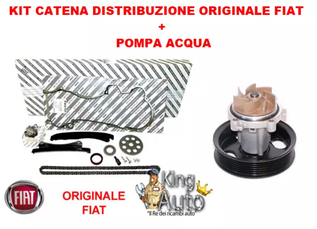 KIT CATENA DISTRIBUZIONE Originale + Pompa Acqua Fiat Punto Panda 500 1.3  Mjet EUR 160,00 - PicClick IT