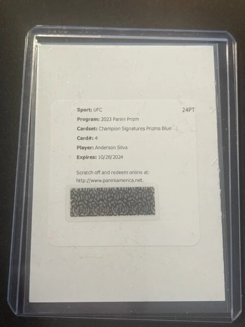 2023 Prizm UFC Anderson Silva Champion Signatures Auto Blue /49 #4 Redemption