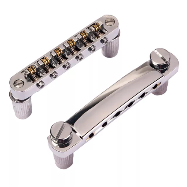 Robustes Roller Saddle Bridge Saitenhalterpaket für SG LP Style Gitarre, Silber