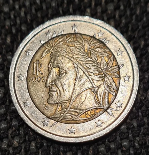 Moneda 2 Euros Italia 2002 Dante Alighieri