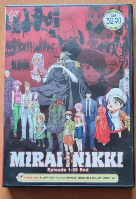 ANIME FUTURE DIARY (MIRAI NIKKI) VOL.1-26 END + OVA DVD ENGLISH DUB + FREE  ANIME