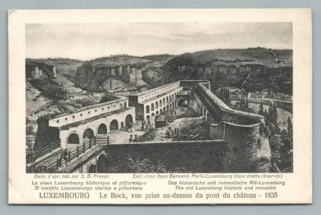 "Le Bock~1835" LUXEMBOURG City~Rare Antique Postcard CPA AK Dr. Huss 1910s