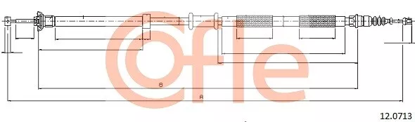 Fits COFLE 12.0713 HANDBRAKE CABLE /R/PANDA 4X4 05- /RH/F/  UK Stock