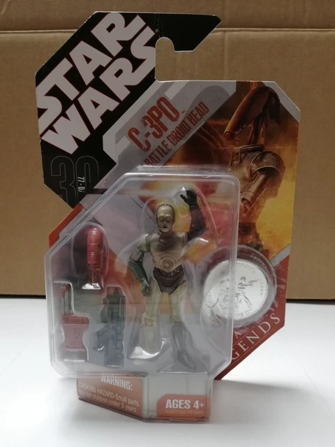 STAR WARS 30TH Anniversary Action Figure Saga Legends C-3PO W/ Battle ...