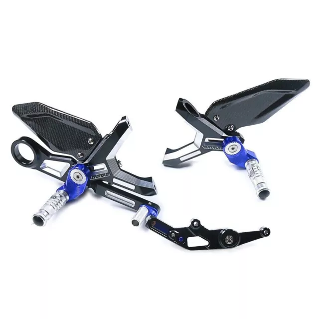 S1000RR 2019-2022 Real Carbon Fiber Adjustable Rear Set Rearset Footrest FootPeg 2