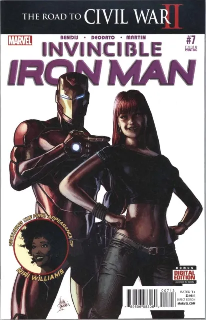 Invincible Iron Man #7 3Rd Print Variant Riri Williams On Cover 120722