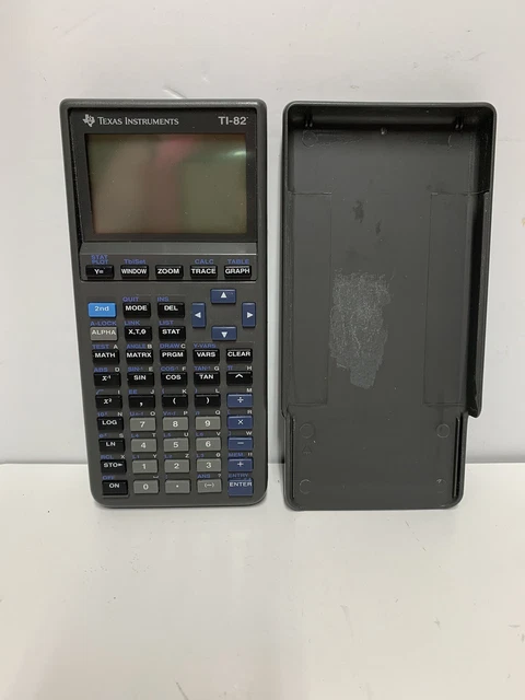 TEXAS INSTRUMENTS TI-82 Graphing Calculator with Hard Case Tested Works ...