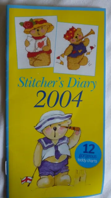 New Stitcher's Diary A Different Teddy Bear Cross Stitch Chart for Each Month