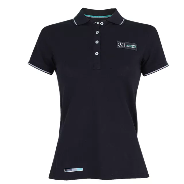 Mercedes Damen Poloshirt AMG Petronas Classic F1 Team Polo Shirt schwarz