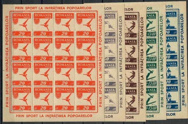 ROMANIA 1946 Mi 1000A / 1004A KLB Postfrisch