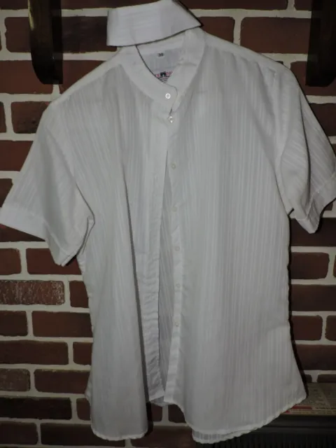 Vintage Ladies Western Short Sleeve White Blouse by Hyde Park, Millers, Size 38