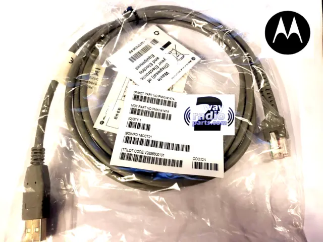 OEM Motorola USB programming cable MotoTRBO CM200d, CM300d and XPR2500 PMKN4147A