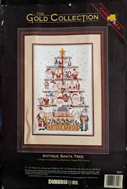 Dimensions Gold Collection Santa Stamp Cross Stitch Kit NEW Christmas Joy  USA