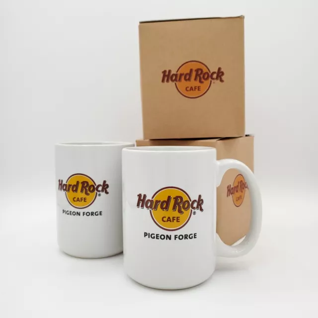 Hard Rock Cafe Pigeon Forge Coffee Mug Cup 14 oz Capacity LOT OF 2 NEW w/ Box