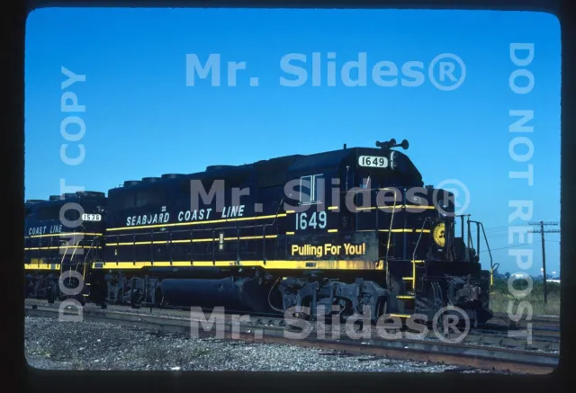 Original Slide SCL Seaboard Coast Line GP40-2 1649 N. Charleston SC 1979