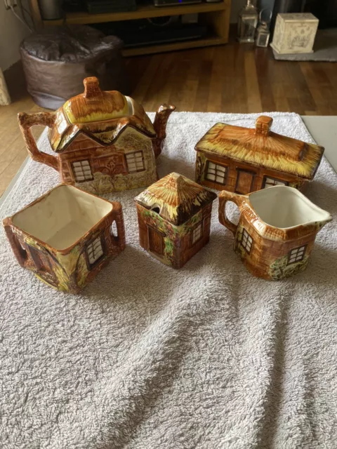 Vintage Price Cottage Ware Teapot Milk Jug & Sugar Bowl~and tankard