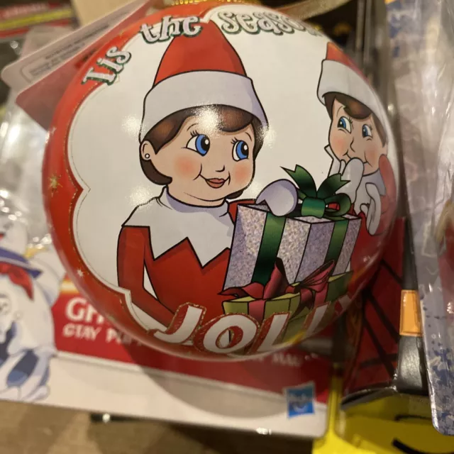 Elf On The Shelf Tin Bauble With Cookies