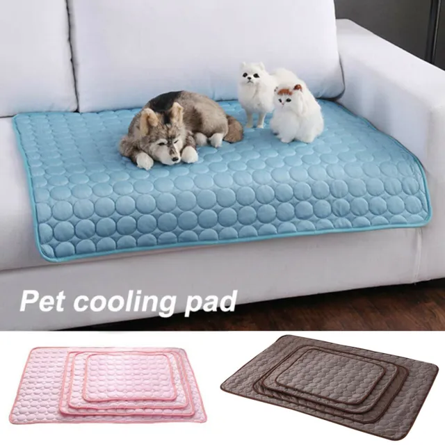 Pet Dog Cooling Mats Self Cool Gel Mat For Dogs Cats Heat Relief Pad 3 Sizes UK