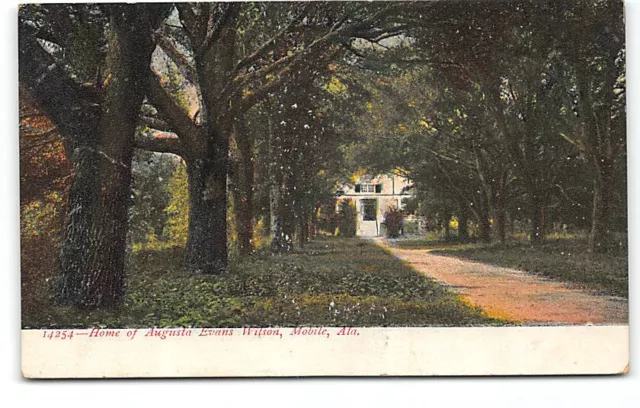 Alabama-AL-Mobile-Augusta Evans Wilson-Home-Antique Postcard