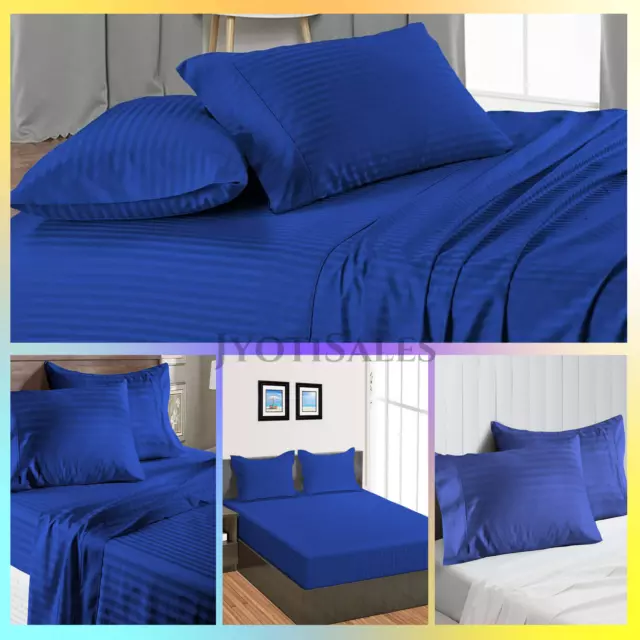 Egyptian Blue Gorgeous Deep Wall Sheets Egyptian Cotton Select Item/Size/Pattern