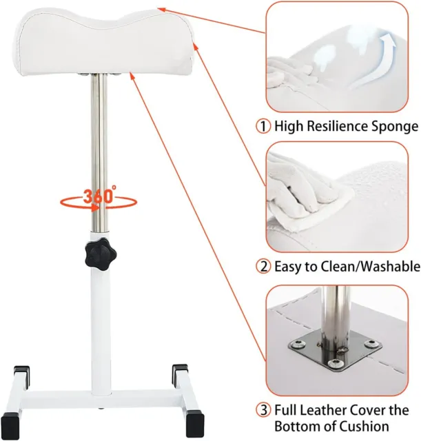 Pedicure Stand Footrest Stand Adjustable Height SPA Beauty Stand Stool Non-Slip