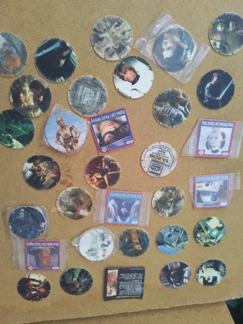 Vintage Retro Tazos Collectable Round Discs bundle pogs loose Star Wars 30