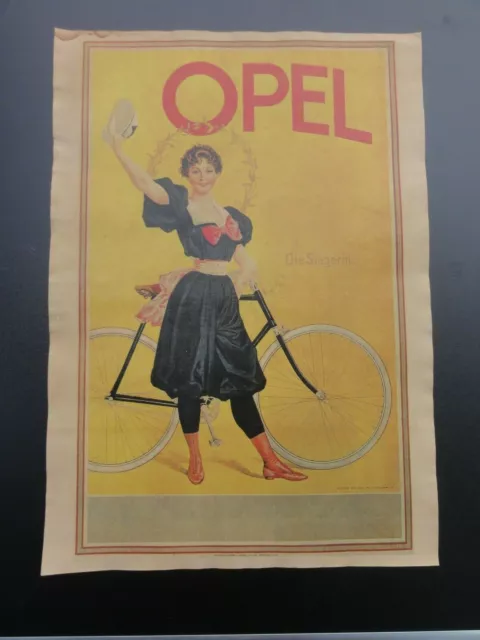 Altes tolles Werbeplakat Litfaßsäule Opel Rüsselsheim