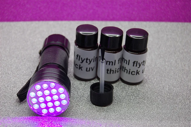 30ml Fly Tying UV Resin,Thick & Light & Flexible,FLY FISHING,SALMON,TROUT FLIES - Foto 3