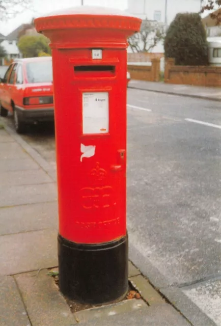 Goring by Sea Worthing Sussex Postcard, Edward VIII Pillar Post Box, History 15N