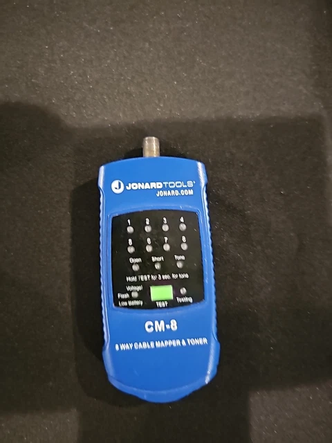 Jonard Tools CM-8 Cable Mapper Toner Tracer tool installer installation untested
