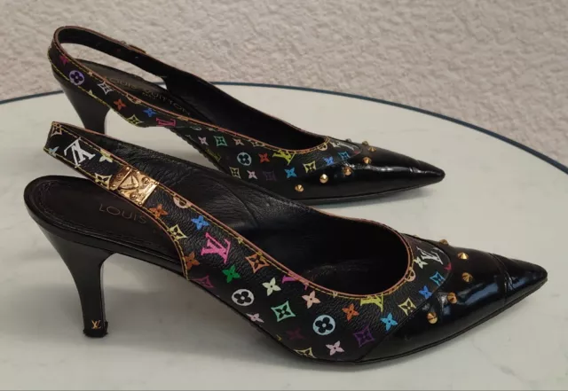 Louis Vuitton Multicolor Damen High Heels Schuhe Pumps LV Gr. 38-39