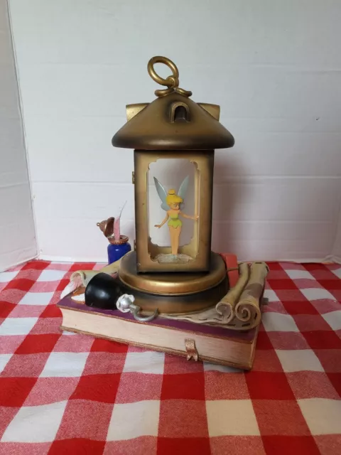 Disney Tinkerbell Lantern Musical Snow Globe plays "You can fly" Peter Pan