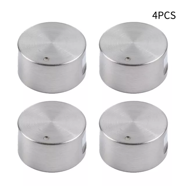 4x Metal Gas Cooker Oven Stove Knob Control Rotary 6mm Silver Universal