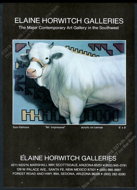 1982 Tom Palmore bull Mr Impressive art SF gallery vintage print ad