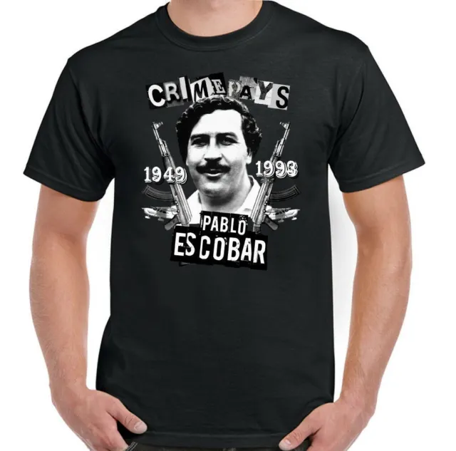 Pablo Escobar T-Shirt Crime Pays Hommes Drôle Narcos TV Montrer Cartel Drogue